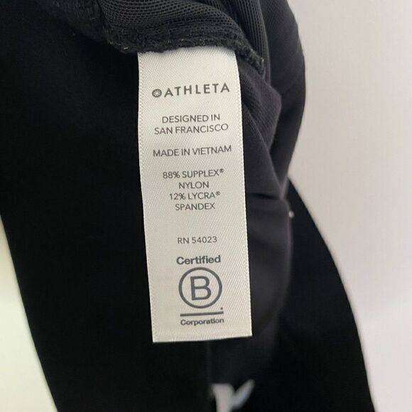 Athleta Venice Black Ponte Knit Pintuck Front Seam Pants Medium - Picture 8 of 8